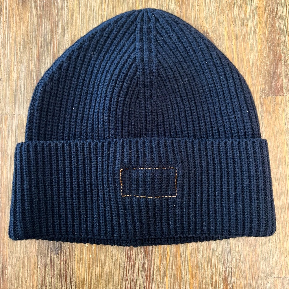 Heron Preston x Calvin Klein Black Organic Cotton Stretch Rib Cuffed Beanie